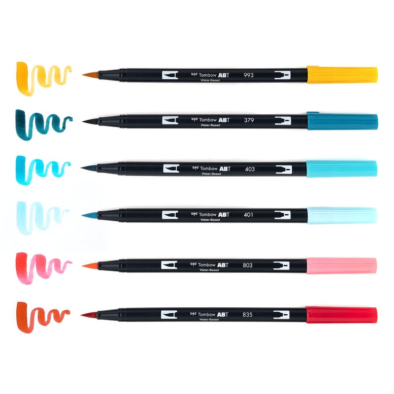 تومباو مجموعة أقلام تومبو ميري آند برايت، 6 أقلام، رسم بورتريه، 6 قطع - Image 5